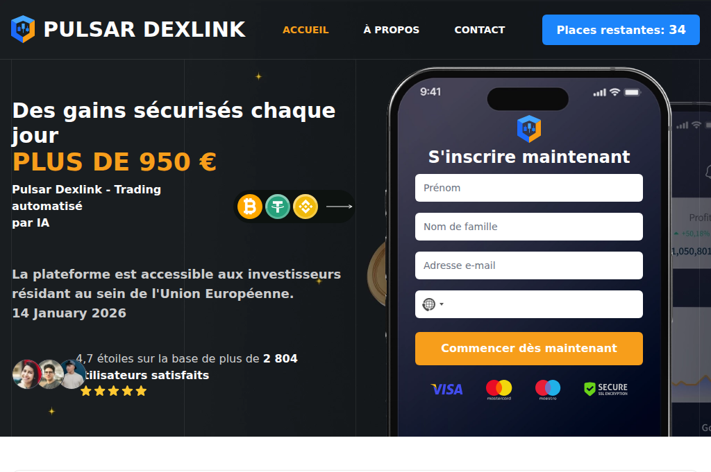 Screenshot of pulsardexlink.net