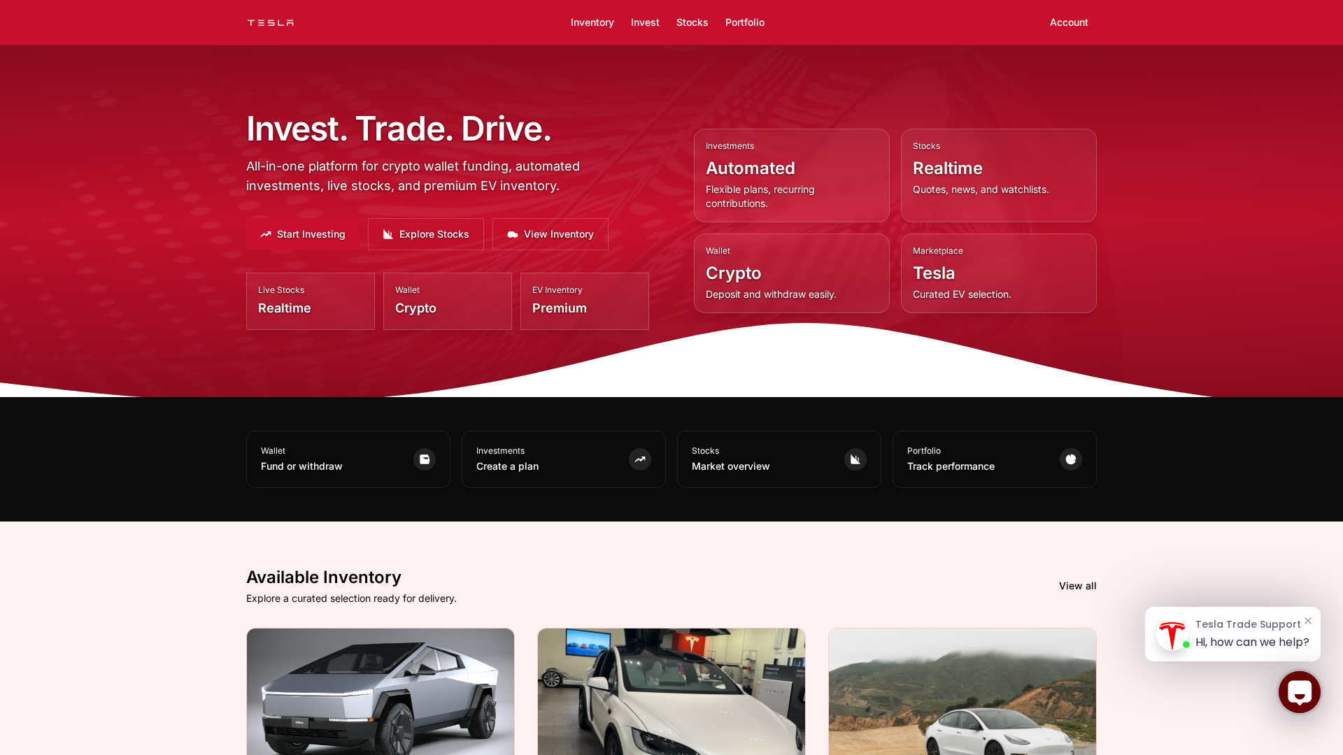 Screenshot of teslatradeprogram.com