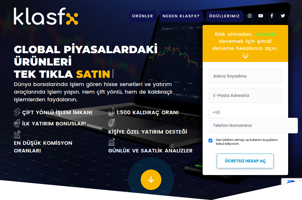 Screenshot of investklasfx.co