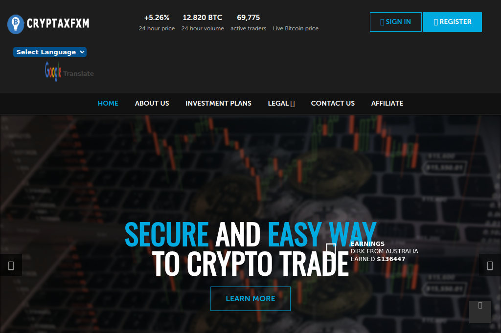 Screenshot of cryptaxfmx.com