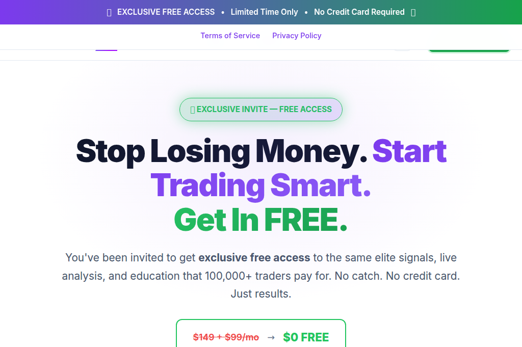 Screenshot of getalphasignalsfree.com