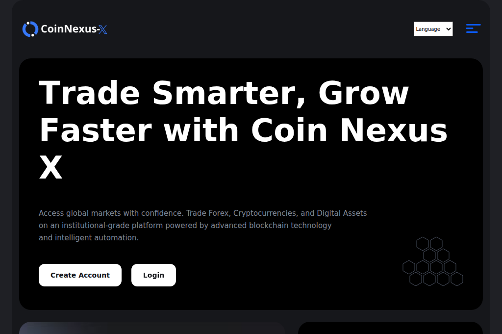 Screenshot of coinnexus-x.com