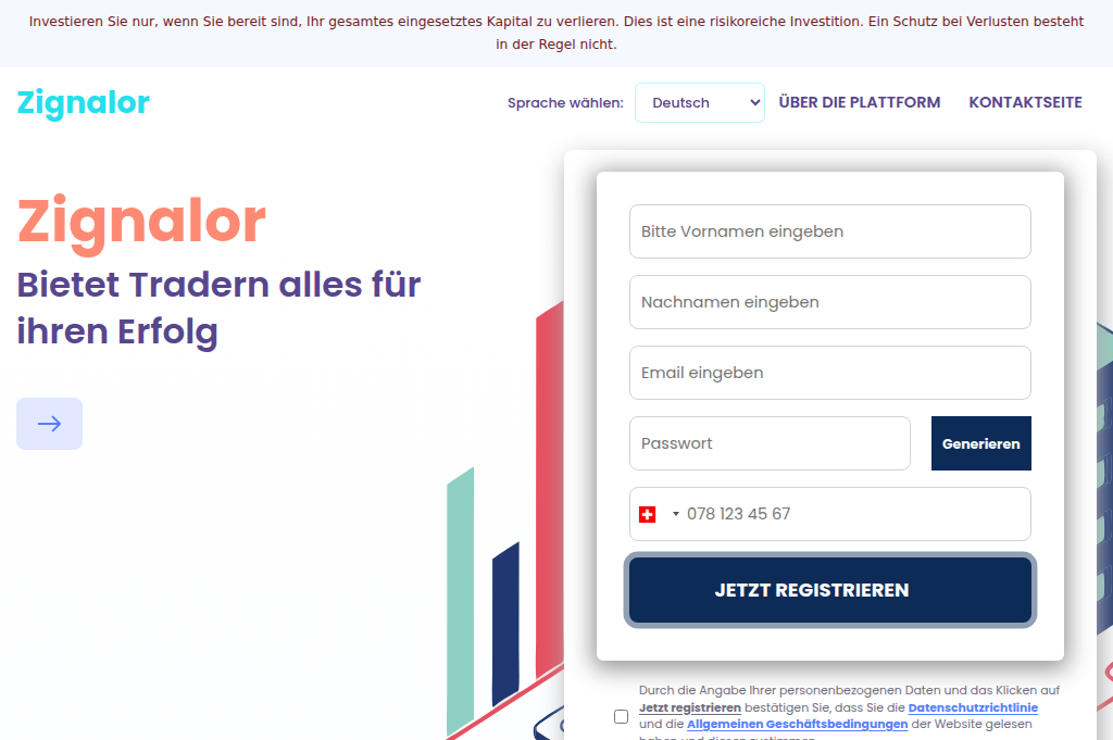 Screenshot of zignalor-ai.org
