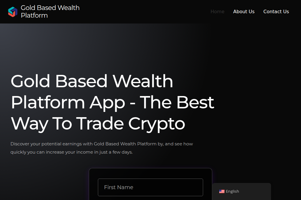 Screenshot of gold-based-wealth-platform.com