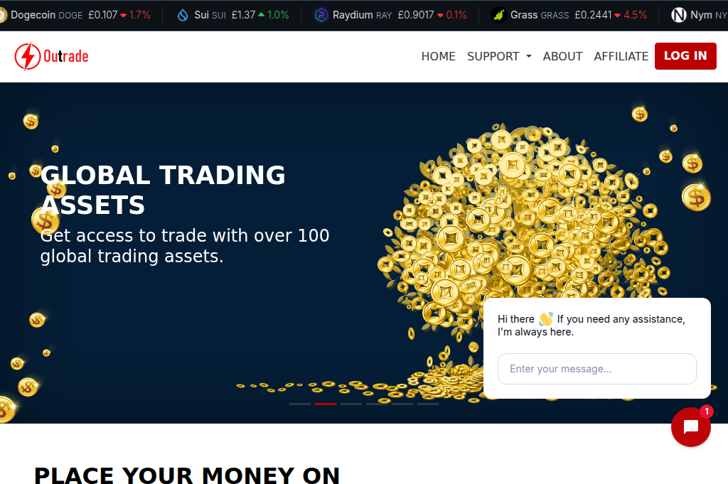 Screenshot of outrade.org