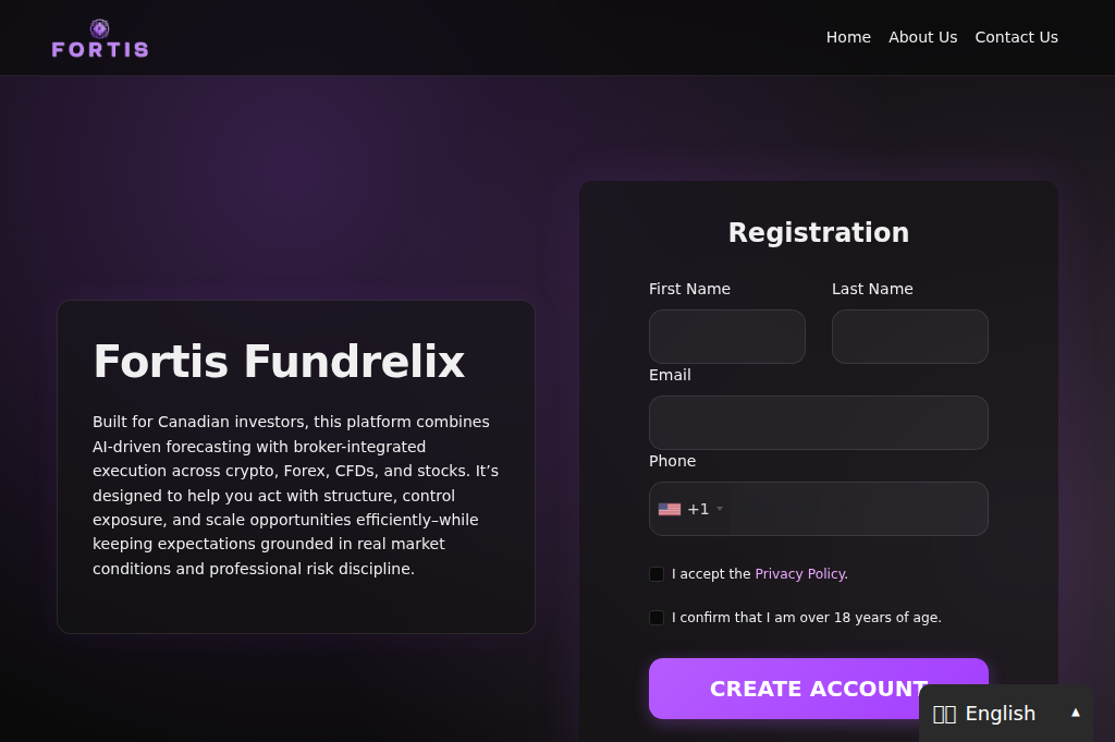 Screenshot of fortisfundrelix.org