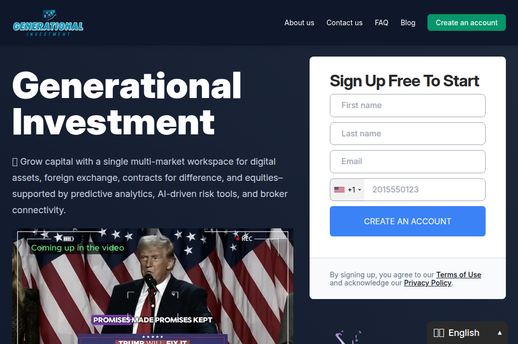 Screenshot of generationalinvestment.net