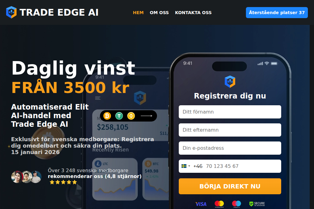 Screenshot of tradeedgeai-se.com