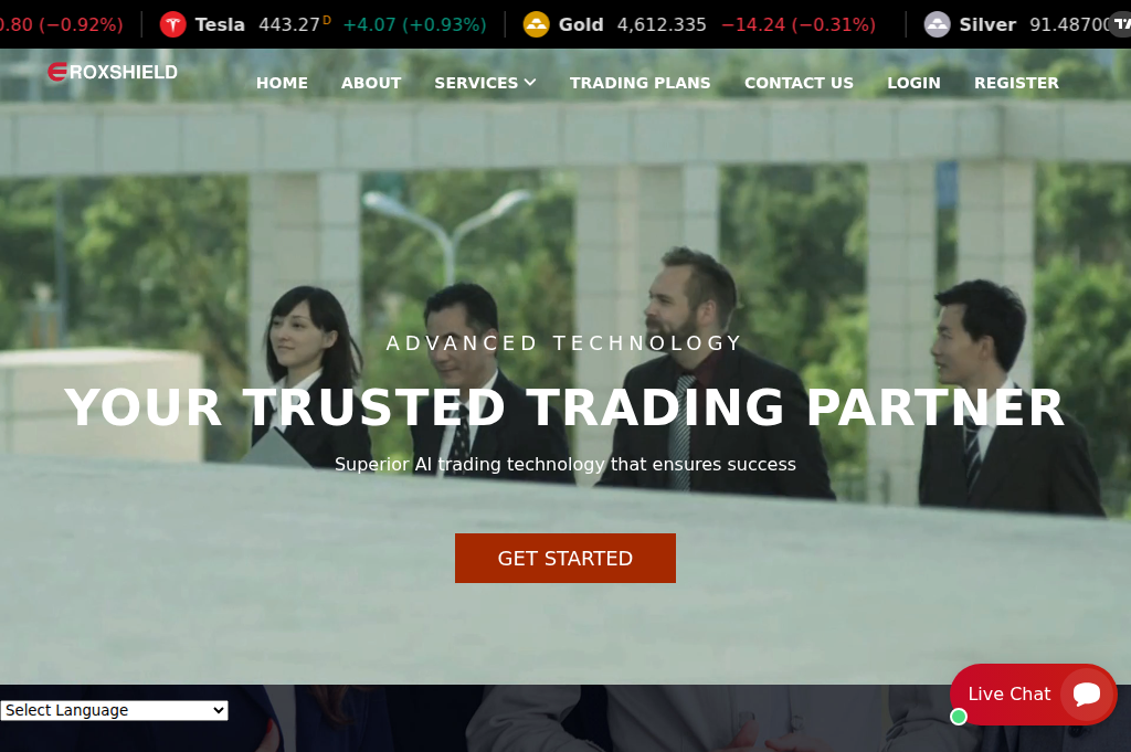 Screenshot of eroxshield.com