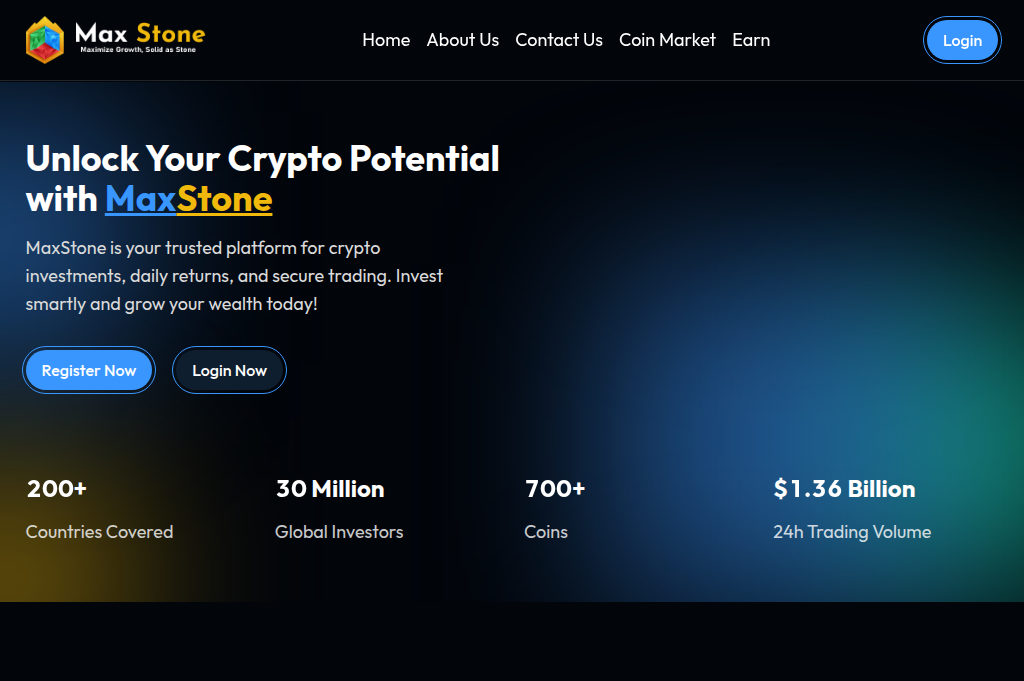 Screenshot of maxstone.live