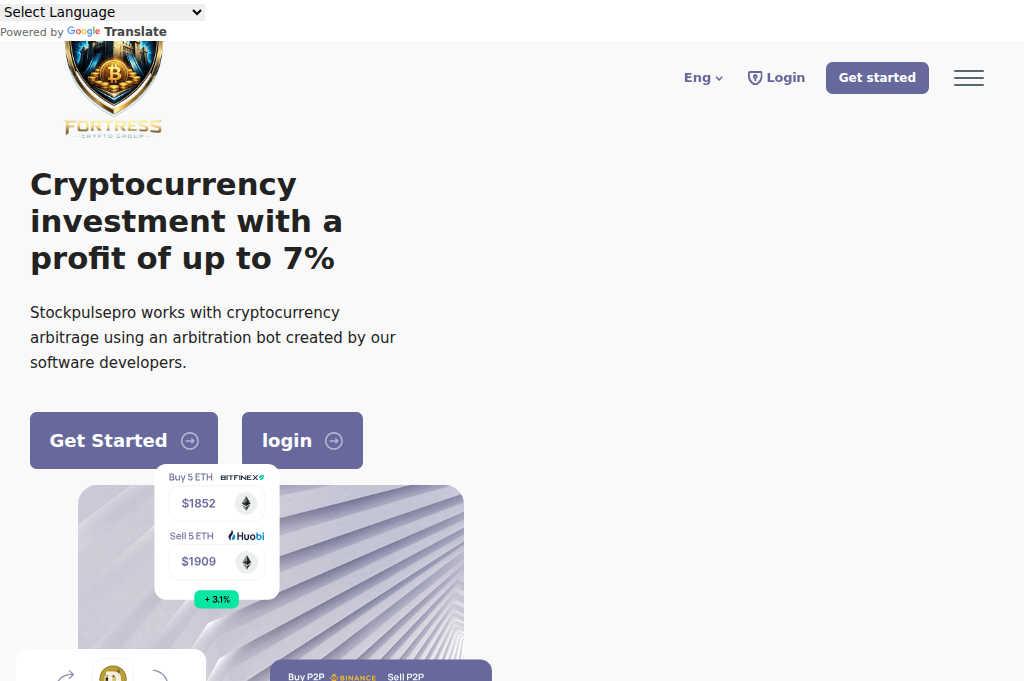 Screenshot of fortresscryptogroup.com