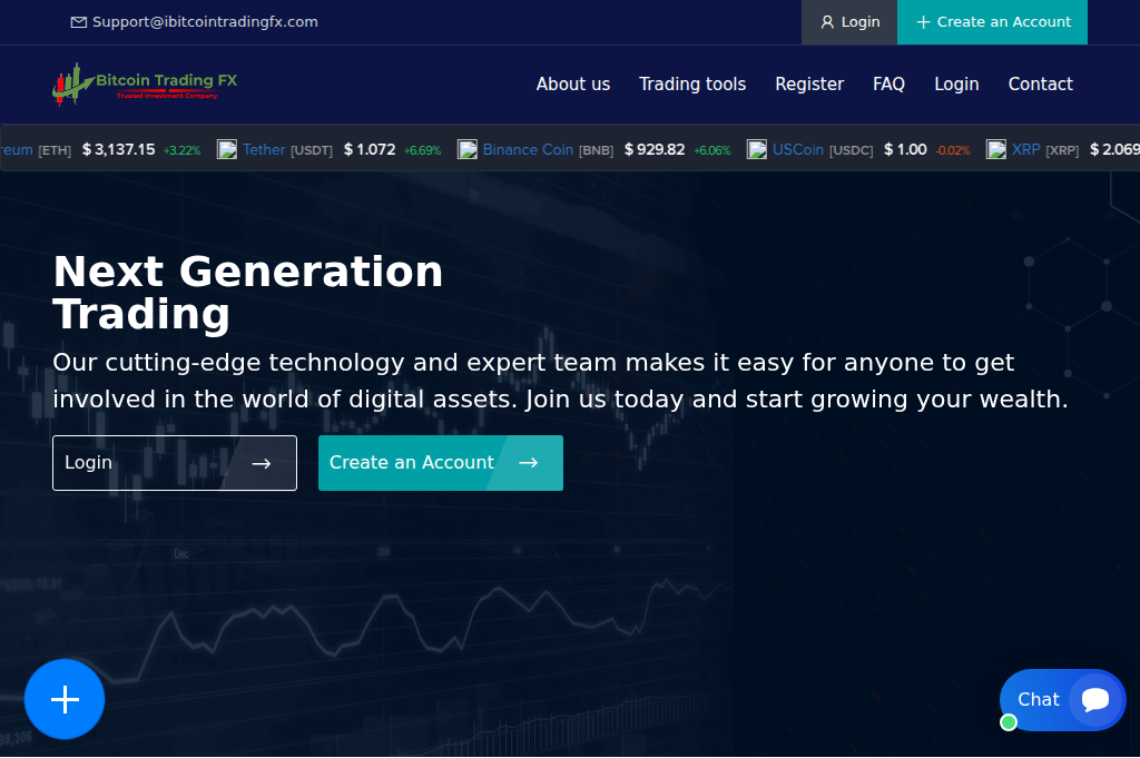 Screenshot of ibitcointradingfx.com