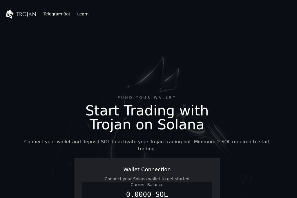 Screenshot of trojanonsolana.pro