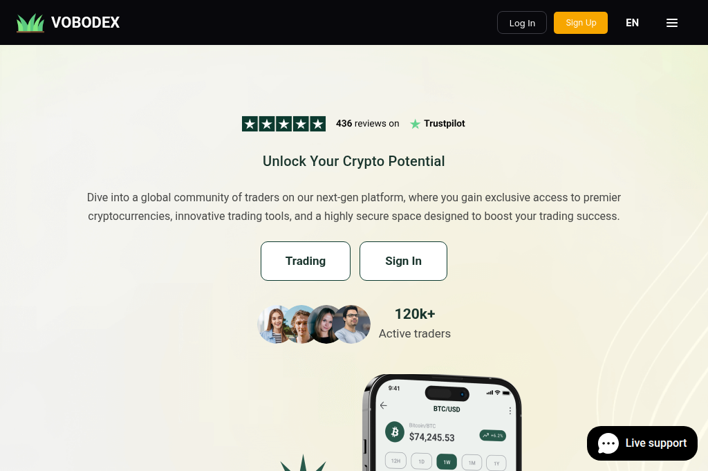 Screenshot of vobodex.com