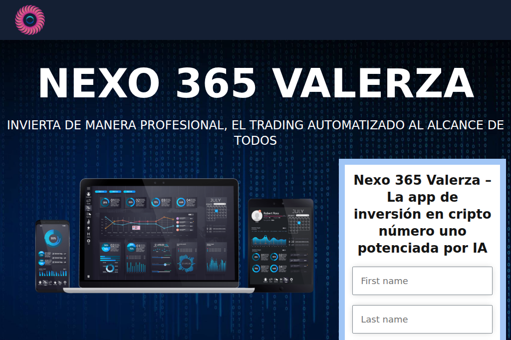 Screenshot of nexo-valerza.com