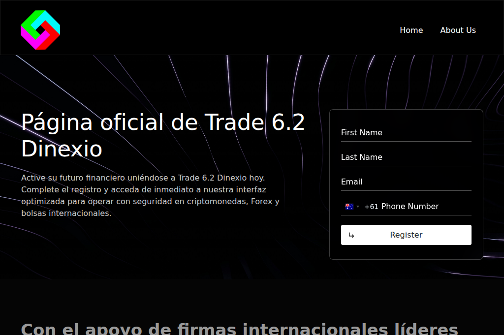 Screenshot of trade62dinexio.com