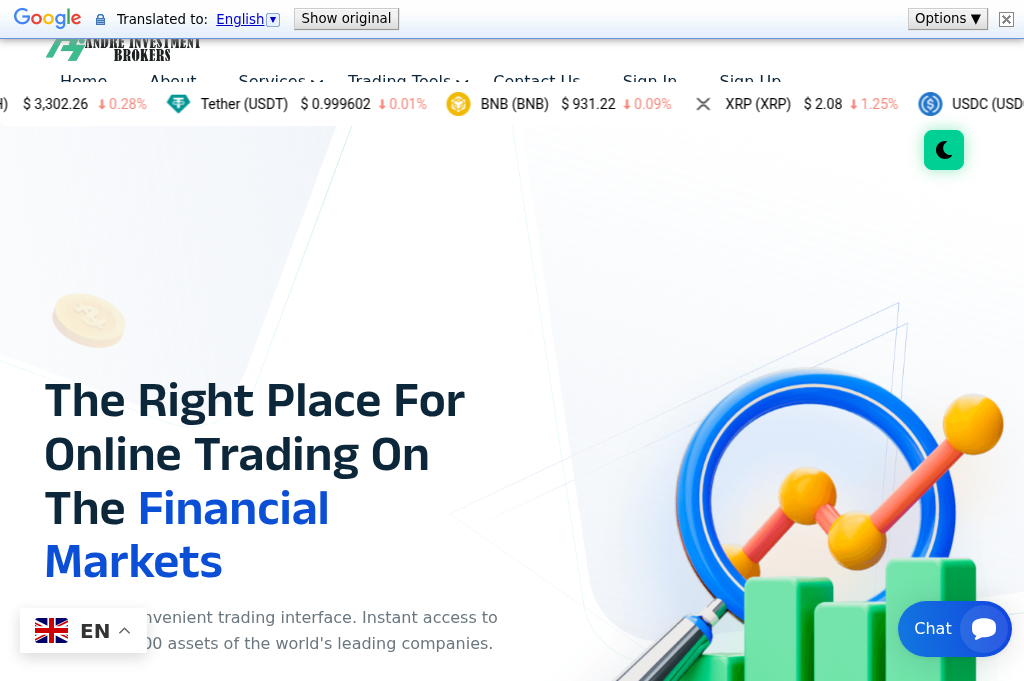 Screenshot of andre-investmentbrokers.com