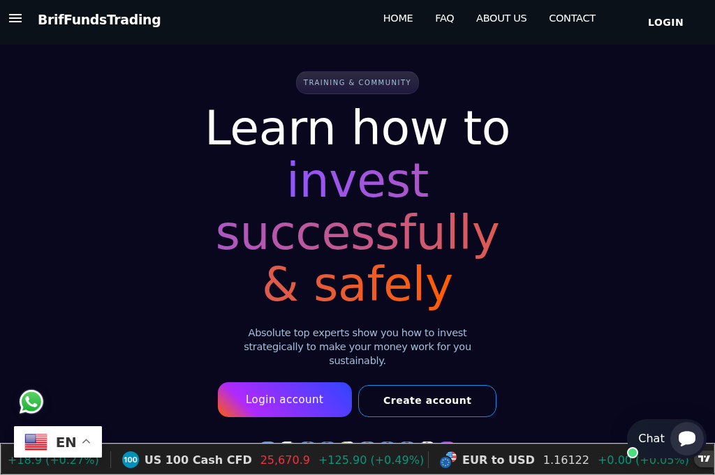 Screenshot of briffundstrading.com