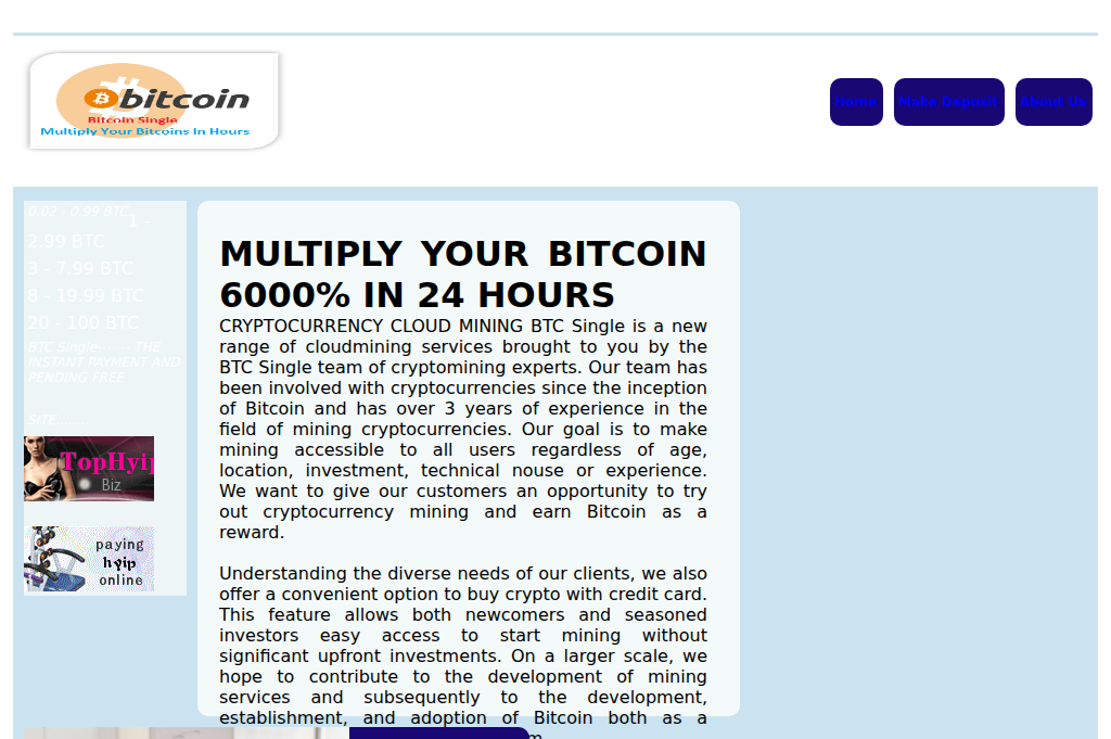 Screenshot of minicryptographic.com
