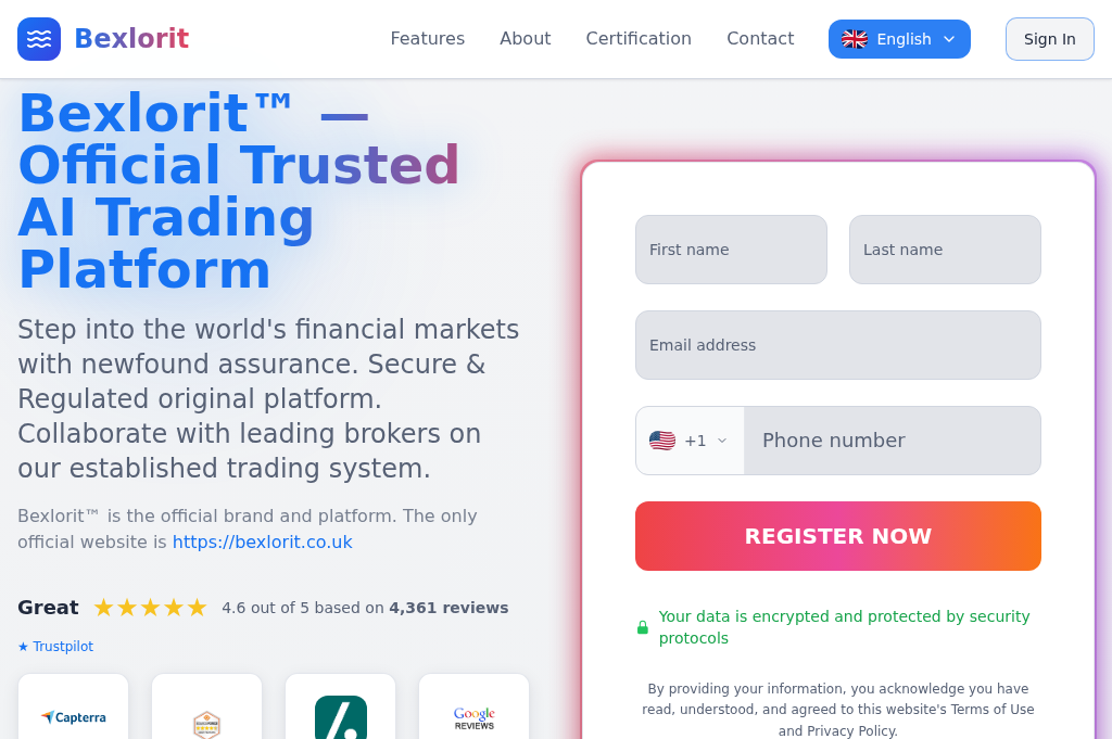 Screenshot of bexlorit.co.uk