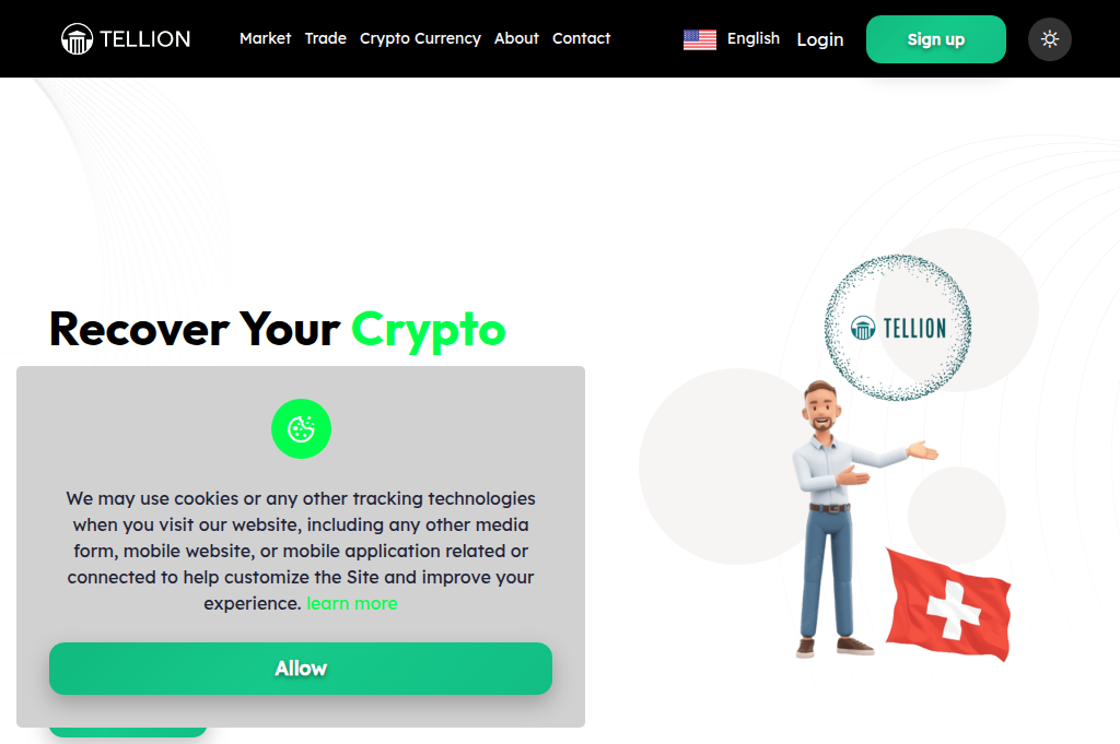 Screenshot of telliontrading.com