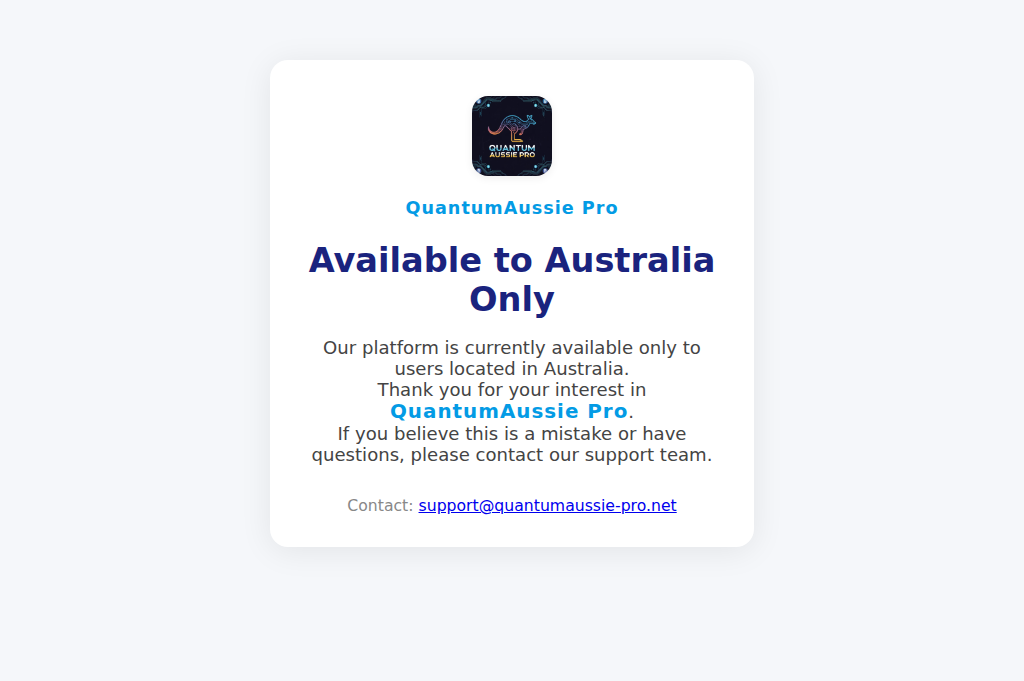 Screenshot of quantumaussie-pro.net