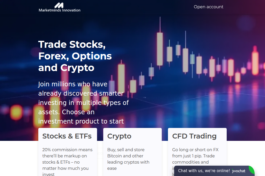 Screenshot of marketmindsinnovation.com