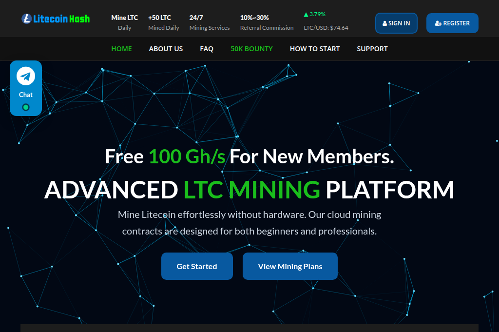 Screenshot of litecoinhash.com