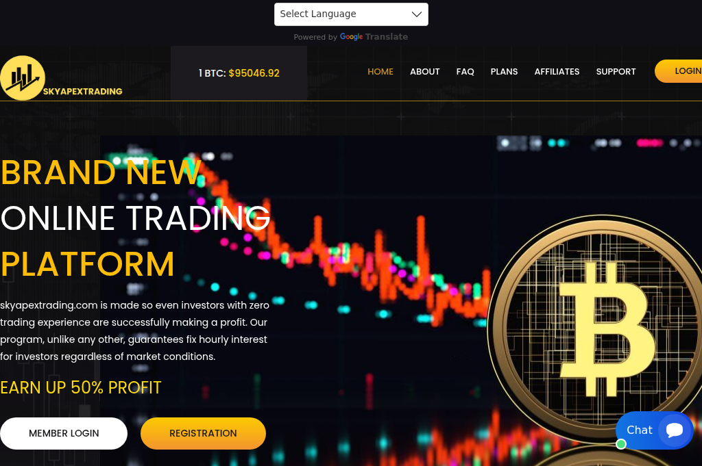 Screenshot of skyapextrading.com