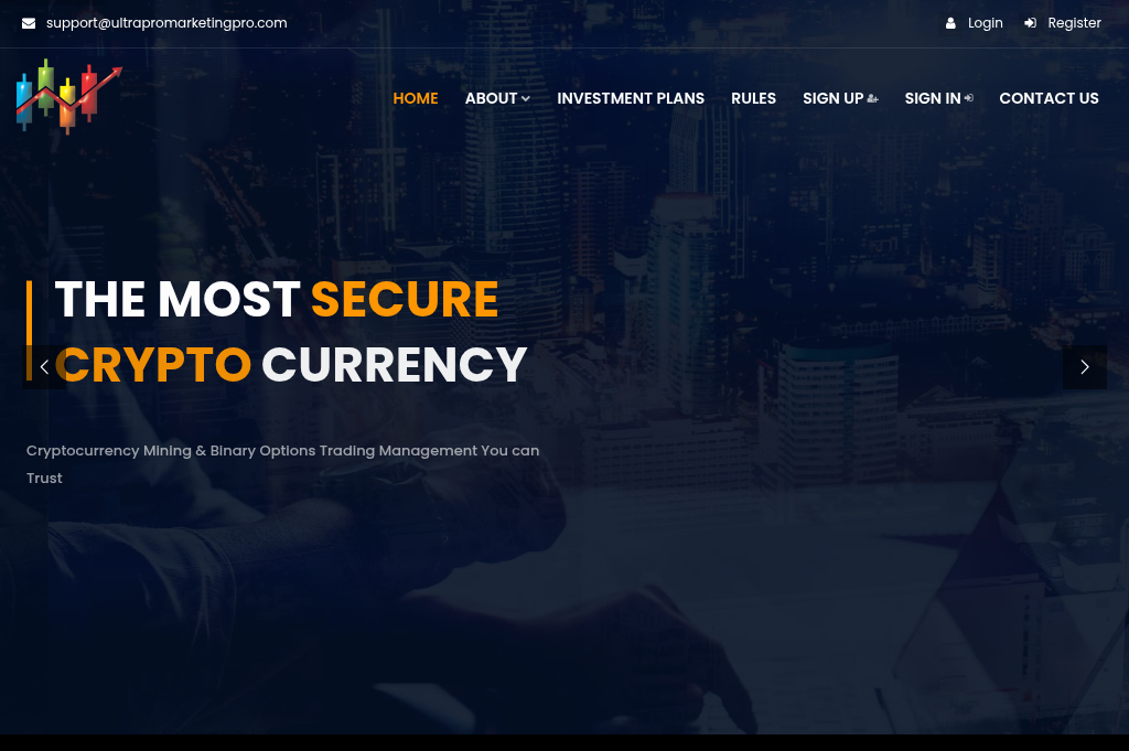 Screenshot of ultrapromarketingpro.com