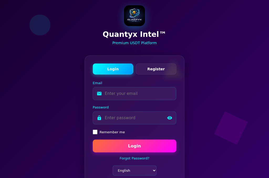 Screenshot of quantyxintel.top