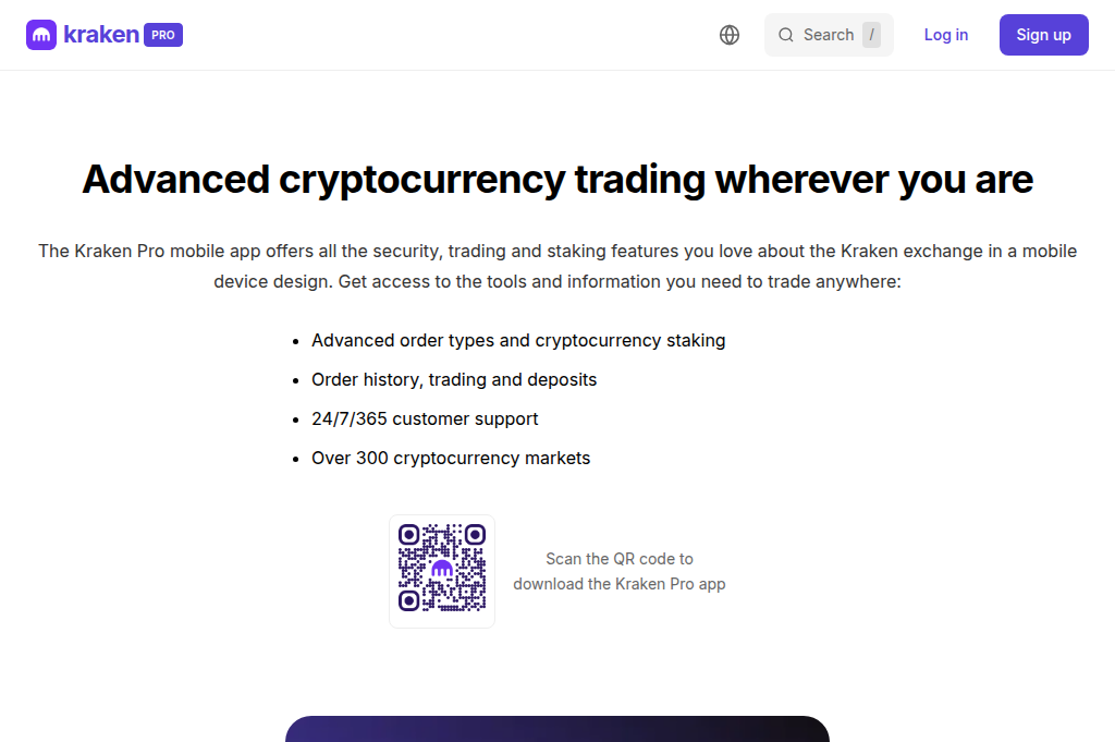 Screenshot of kraken-pro.net