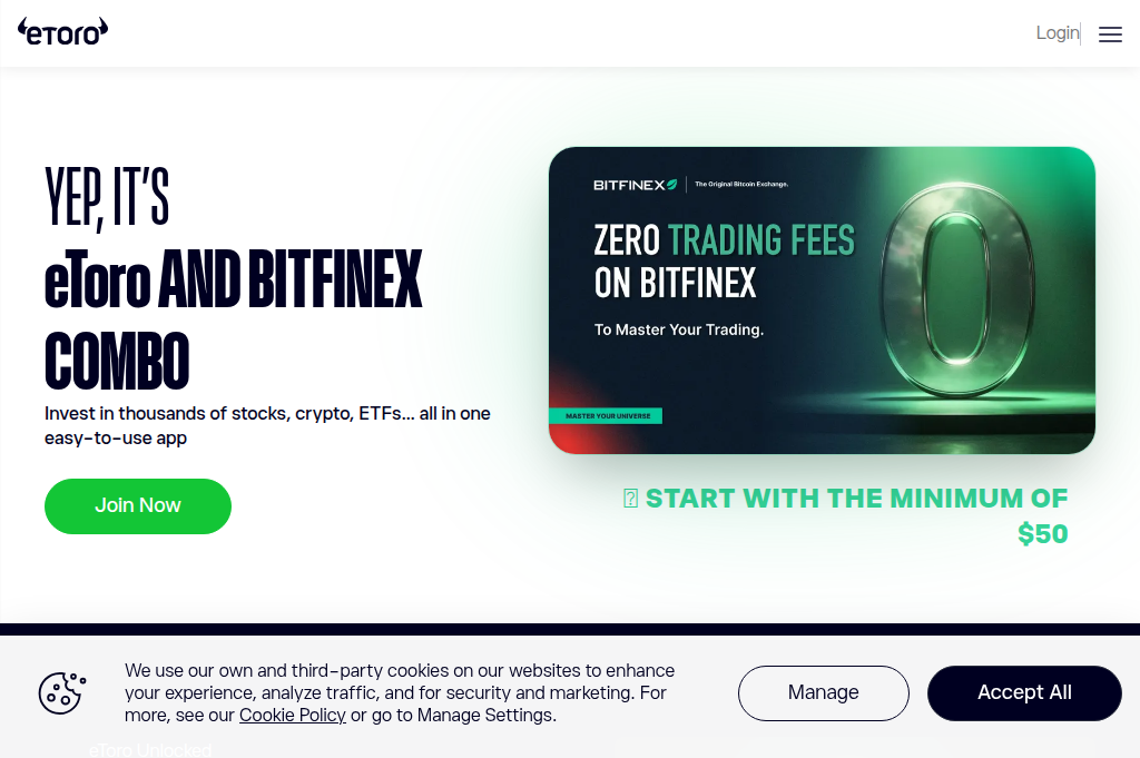 Screenshot of etorobitfinex.com