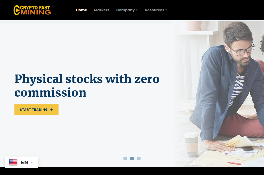 Screenshot of cryptofastmining.com