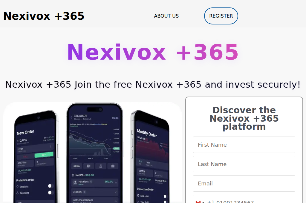 Screenshot of nexivox-365.com