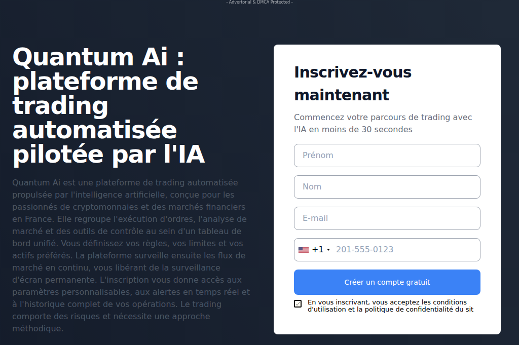 Screenshot of quantumai-fr.biz