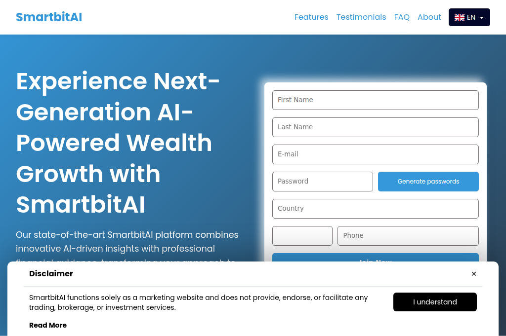 Screenshot of smartbitai-pro.com