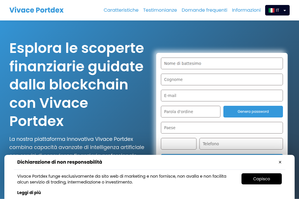 Screenshot of vivaceportdex-engine.com