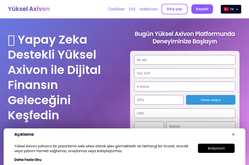 Screenshot of yukselaxivon-pro.com