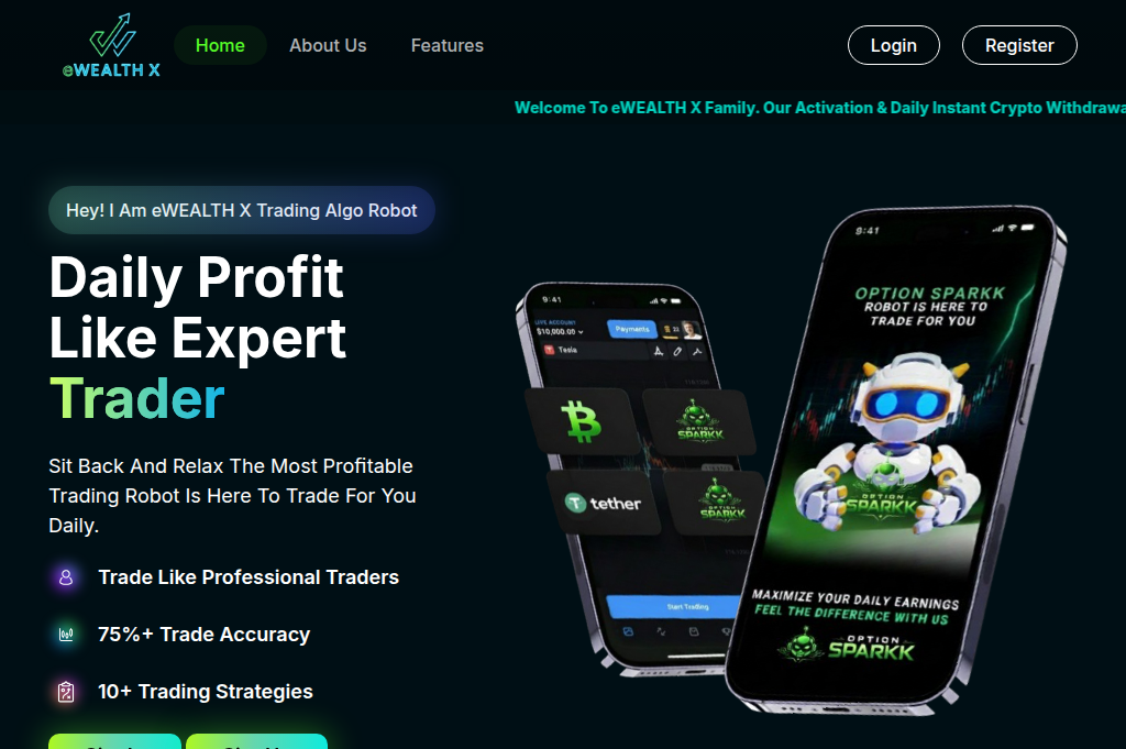 Screenshot of ewealthx.uk