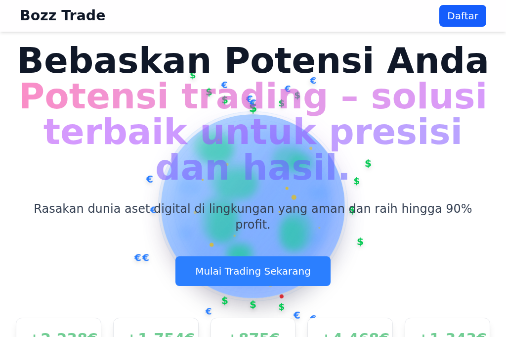 Screenshot of bozztrade.com