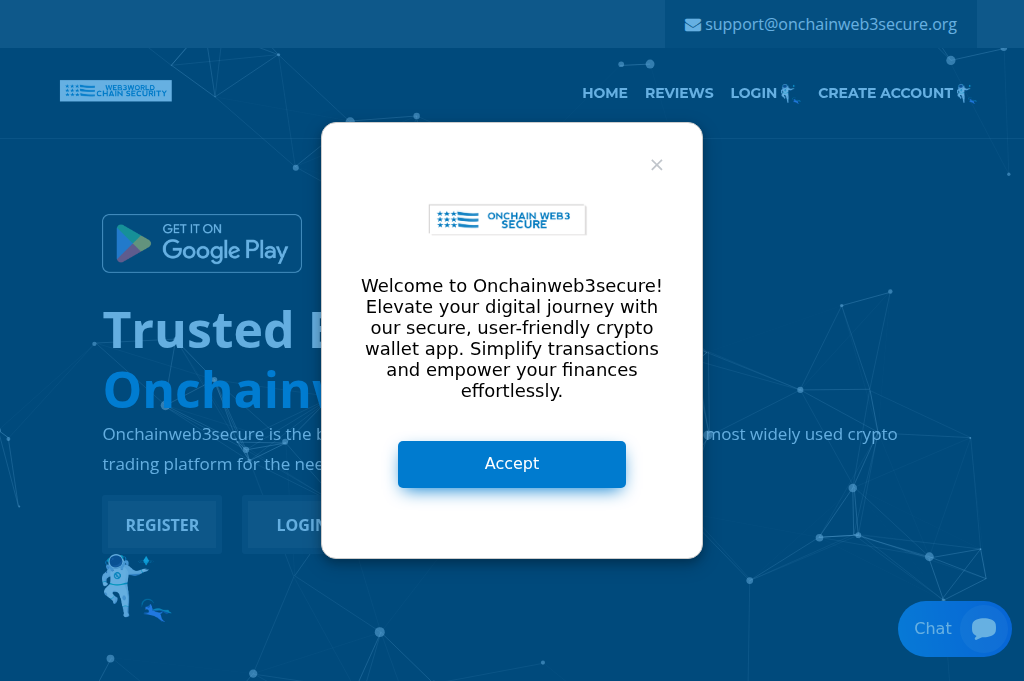 Screenshot of onchainweb3secure.org