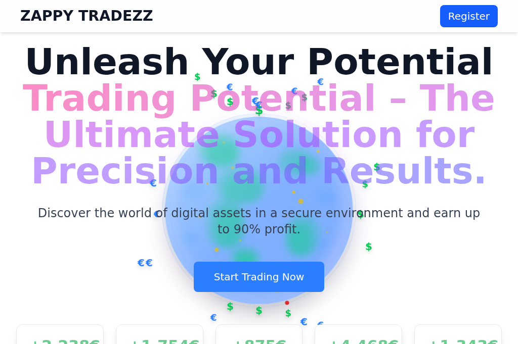 Screenshot of zappytradezz.com