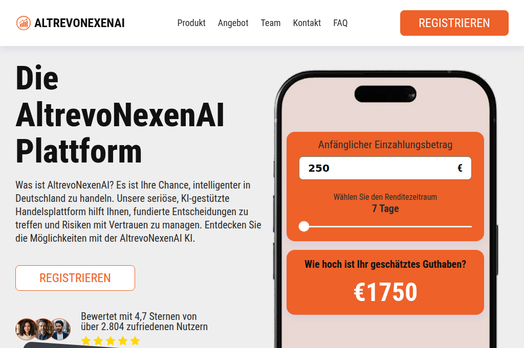 Screenshot of altrevonexenai-ki.de