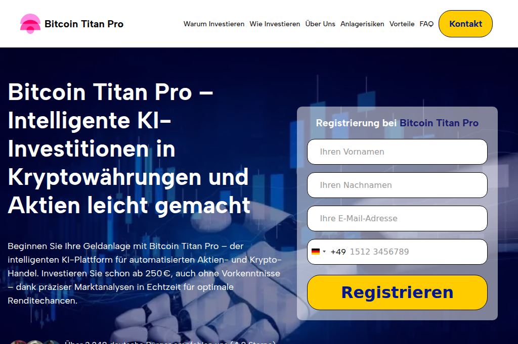 Screenshot of bitcoin-titanpro.de