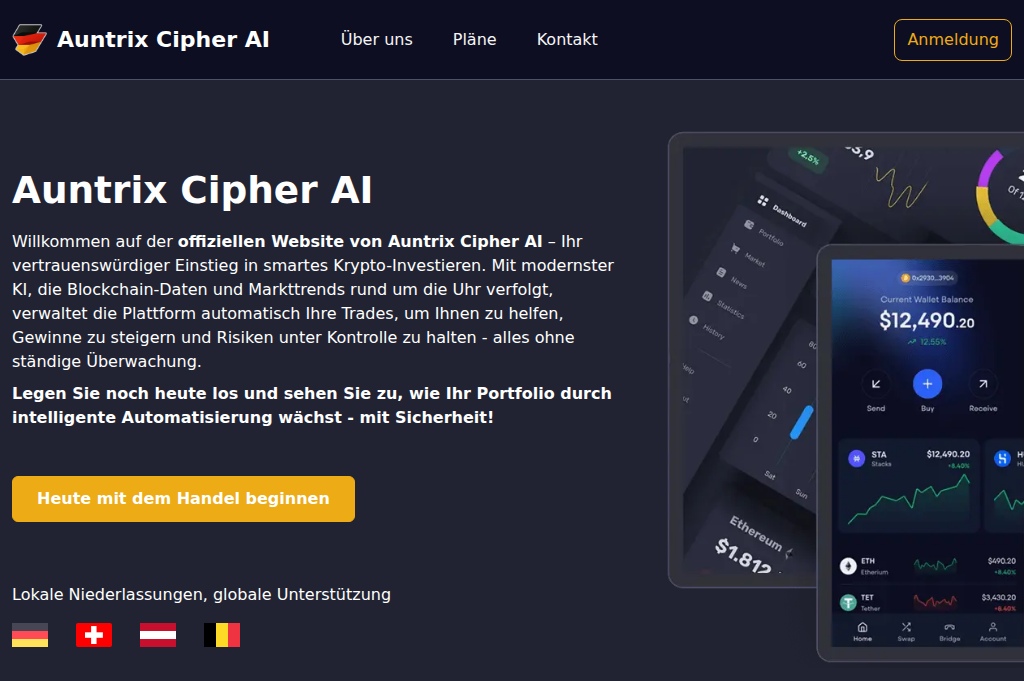 Screenshot of auntrix-cipher-ai.de