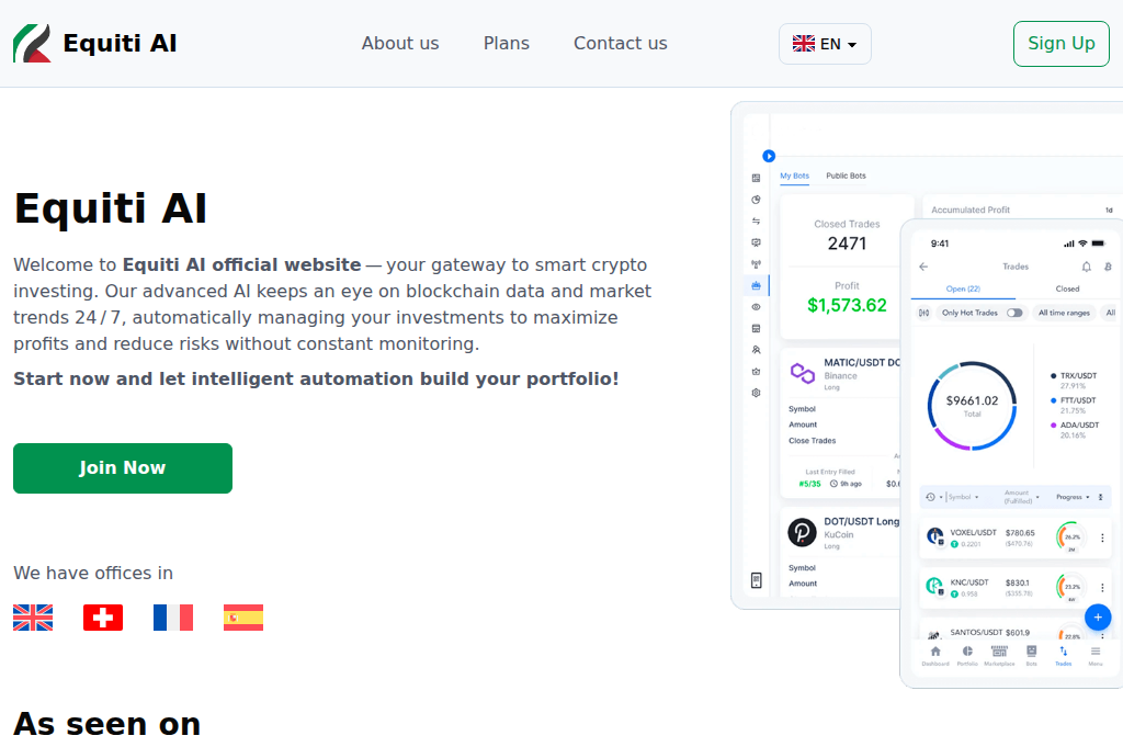 Screenshot of equiti-ai.com