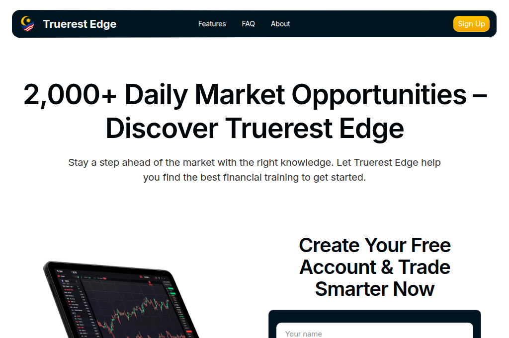 Screenshot of truerestedge.com