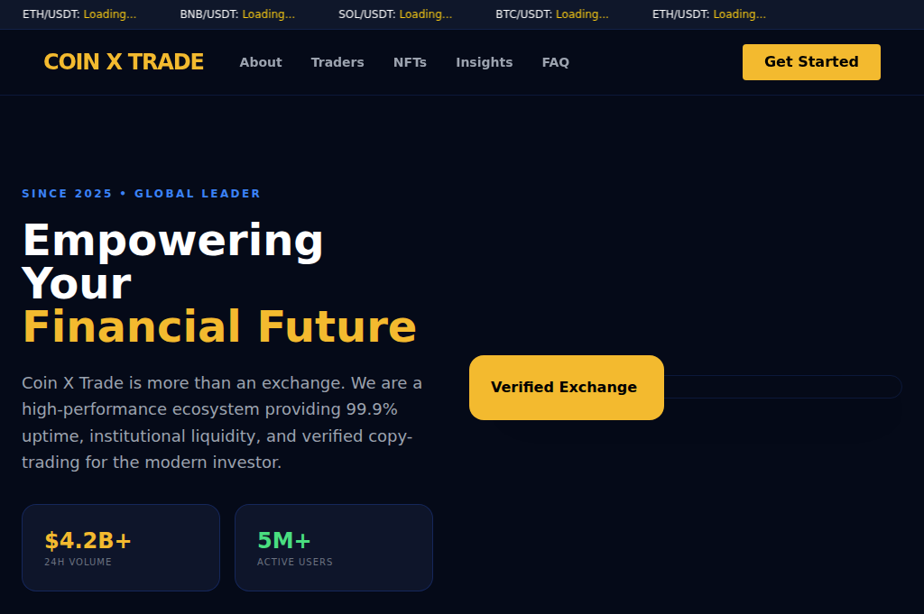 Screenshot of coinxtrade.top