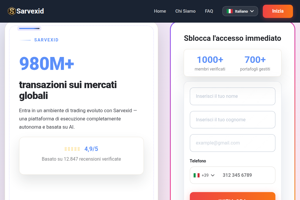 Screenshot of sarvexid.it